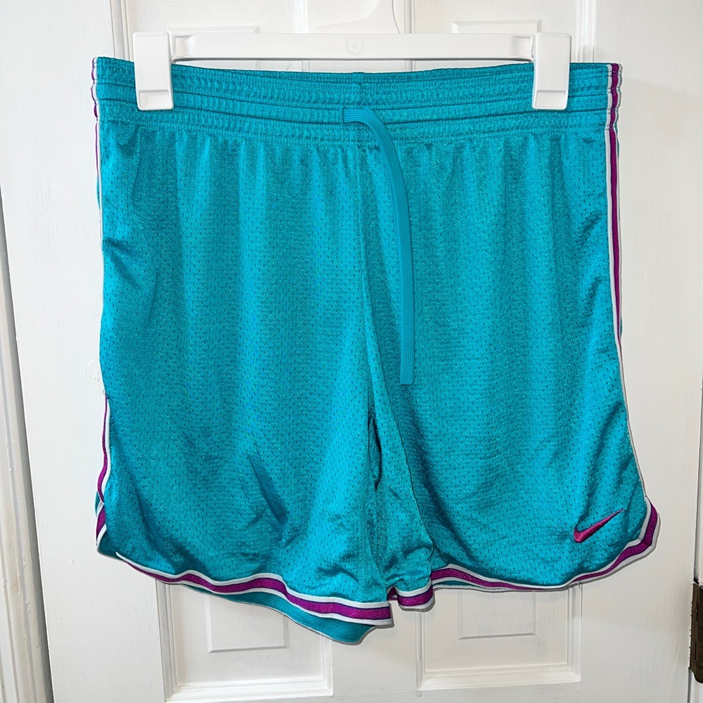 Nike Dri-Fit Training Shorts in Teal and Purple